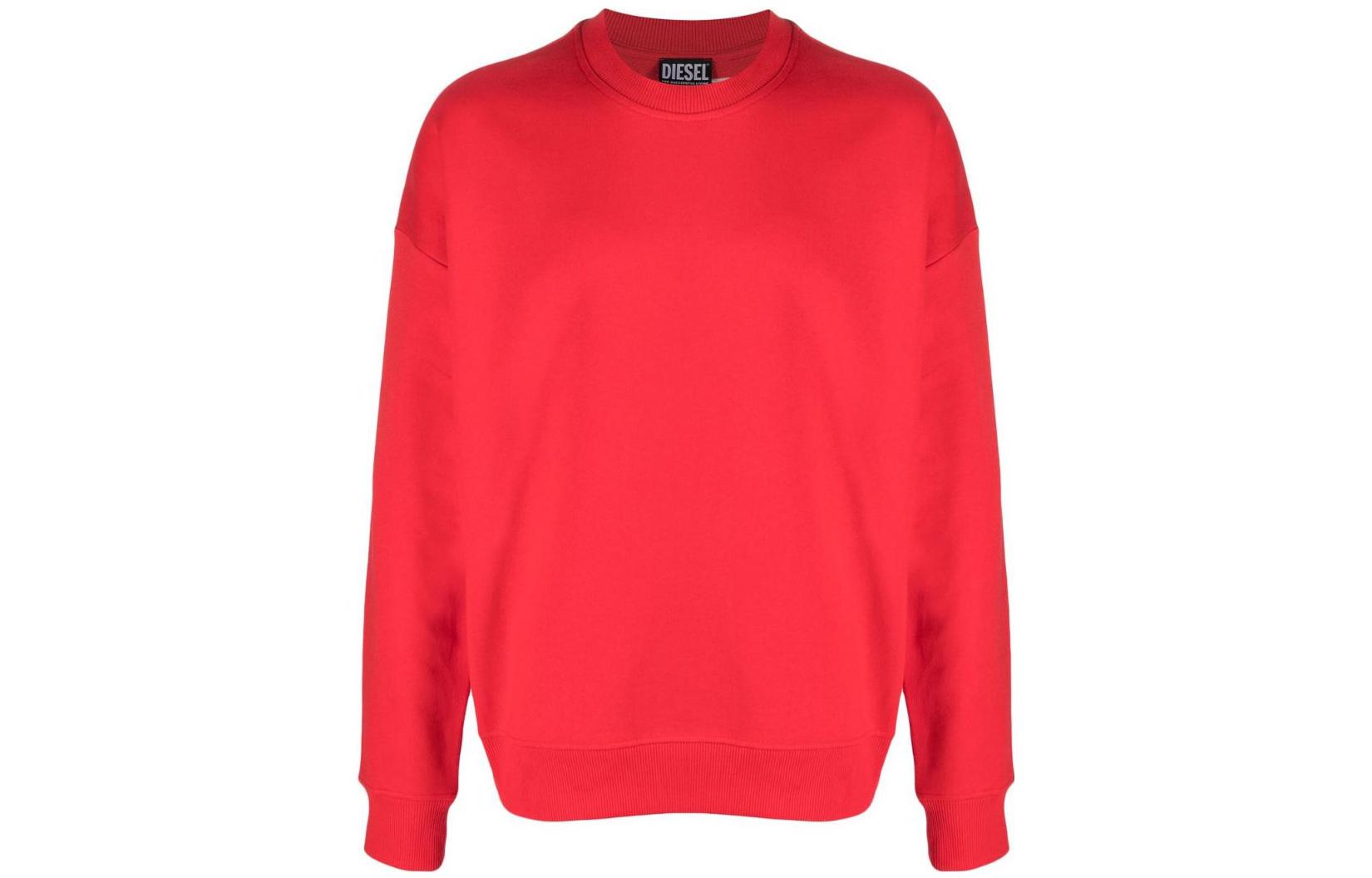Diesel SS22 Graphic Print Crewneck Pullover Sweatshirt Red () A082300GYCJ-42G