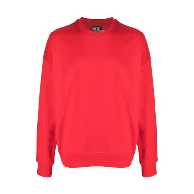 Diesel SS22 Graphic Print Crewneck Pullover Sweatshirt Red () A082300GYCJ-42G
