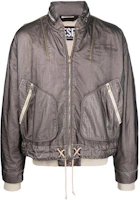 Diesel SS22 Gray Zip-Up High Collar Jacket A035350LCAW-93R Diesel SS22 Gray Zip-Up High Collar Jacket A035350LCAW-93R
