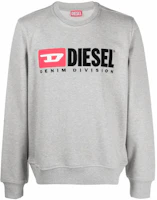 Diesel SS22 Grey Crewneck Pullover Sweatshirt with Letter Logo A037580BAWT9CB13 Diesel SS22 Grey Crewneck Pullover Sweatshirt with Letter Logo A037580BAWT9CB13