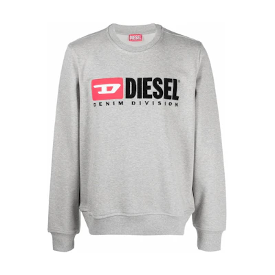 Diesel SS22 Grey Crewneck Pullover Sweatshirt with Letter Logo A037580BAWT9CB13
