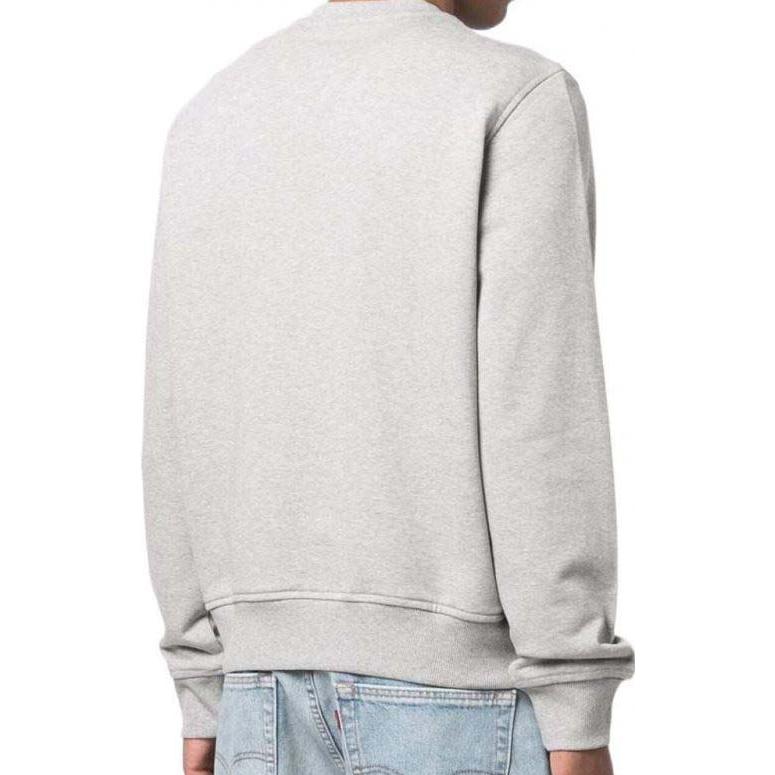 Shop Diesel SS22 Kelabu Crewneck Pullover Sweatshirt dengan Logo Huruf. A037580BAWT9CB13