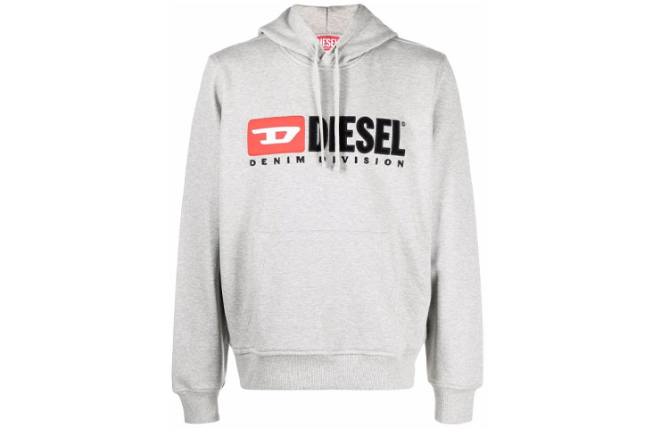 Order Diesel SS22 灰色連帽衫刺繡Logo A037570BAWT9CB