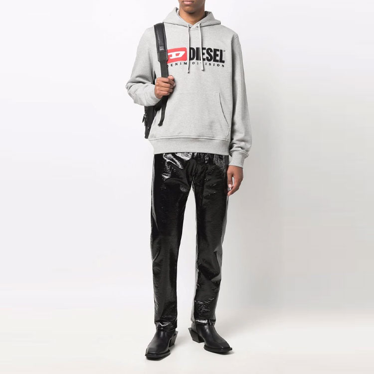 Lookbook Diesel SS22 灰色連帽衫刺繡Logo A037570BAWT9CB
