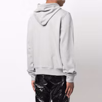 Shop Diesel SS22 Hoodie Kelabu dengan Logo Sulaman A037570BAWT9CB