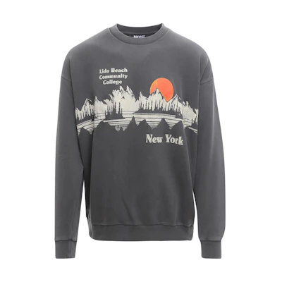 Diesel SS22 Grey Long-Sleeve Sweatshirt with Scenic Print and Lettering A051400TDAJ900