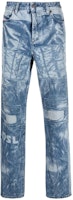 DIESEL SS22 Laser Print Straight-Leg Jeans Blue Denim. A05947007B801 DIESEL SS22 Laser Print Straight-Leg Jeans Blue Denim. A05947007B801