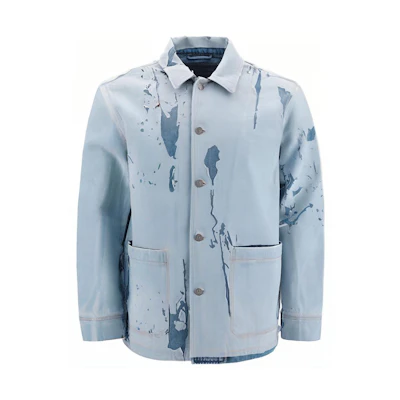 DIESEL SS22 Light Blue Denim Jacket with Single-Breasted Design. A06034007B601