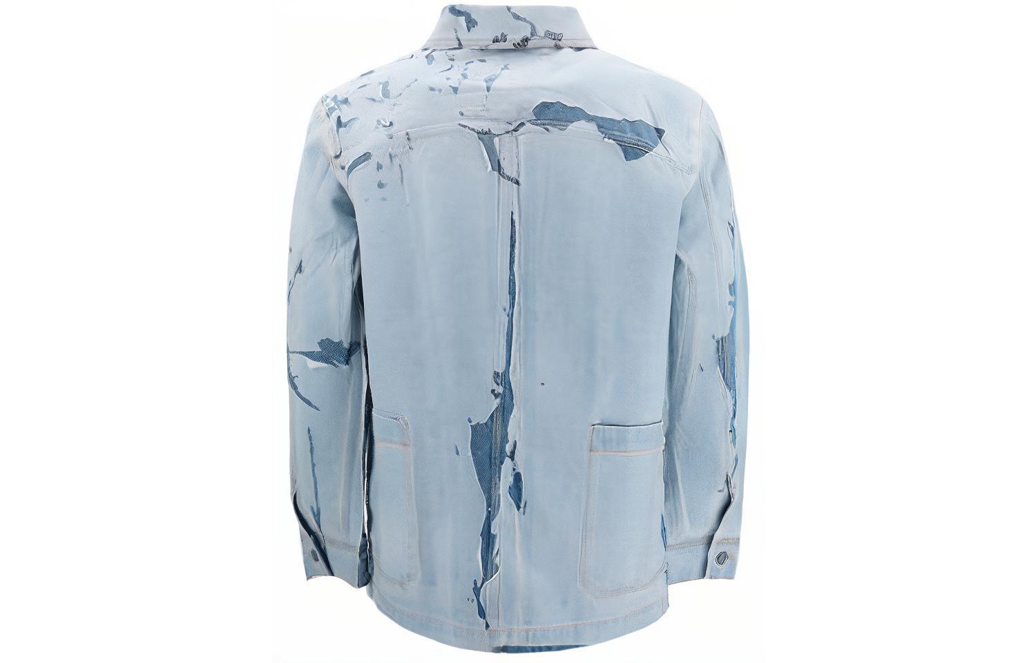 DIESEL SS22 Light Blue Denim Jacket with Single-Breasted Design. A06034007B601 圖 3