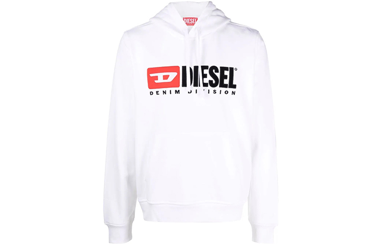 Diesel SS22 Logo Embroidered White Sweatshirt A037570BAWT-100
