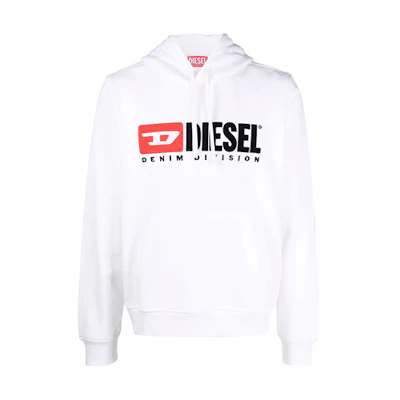 Diesel SS22 Logo Embroidered White Sweatshirt A037570BAWT-100