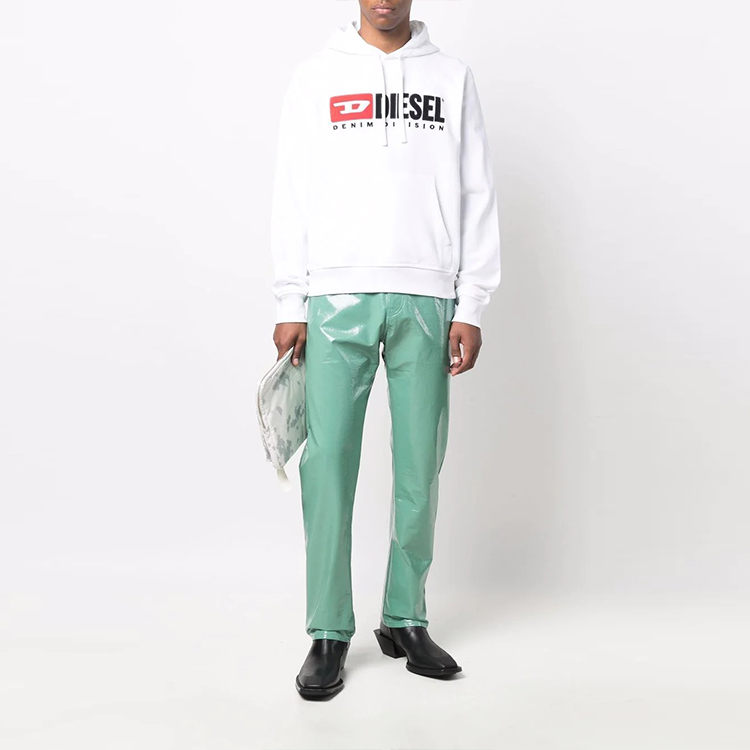 Lookbook Diesel SS22 刺繡Logo白色衛衣 A037570BAWT-100