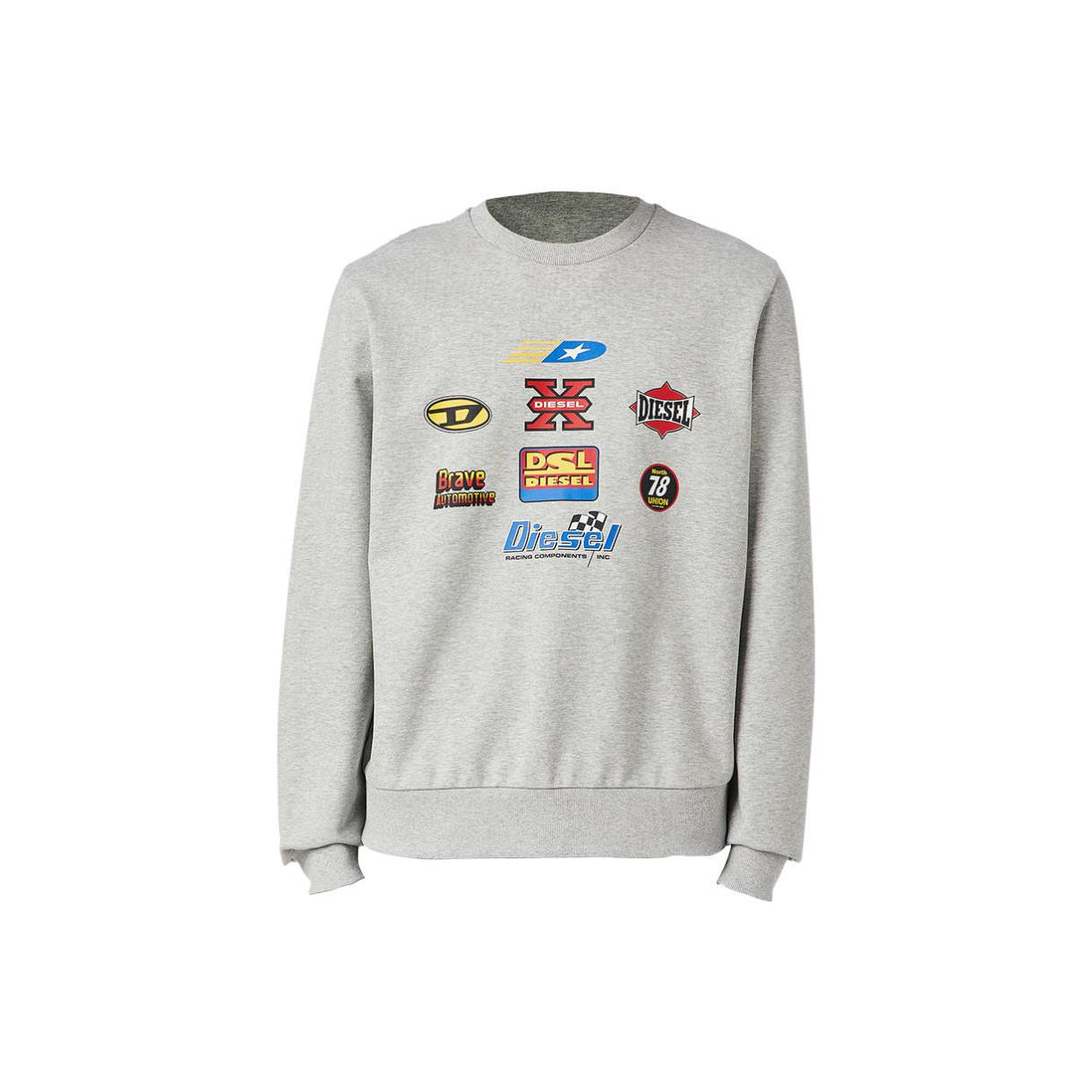 Diesel SS22 Logo Print Crewneck Sweatshirt Grey A038280HAYT-9CB