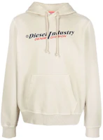Diesel SS22 Logo Pullover Hoodie Cream White A037440AJIH7DV Diesel SS22 Logo Pullover Hoodie Cream White A037440AJIH7DV