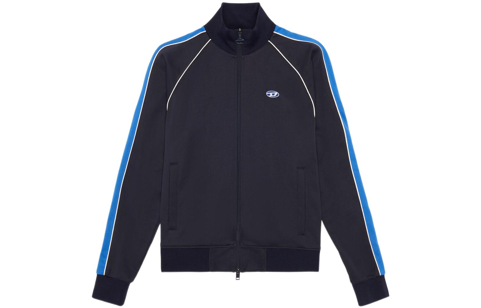 Diesel SS22 Navy Blue Logo Patch Sports Jacket A054600AGAA-86VA