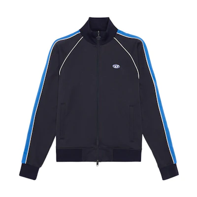Diesel SS22 Navy Blue Logo Patch Sports Jacket A054600AGAA-86VA
