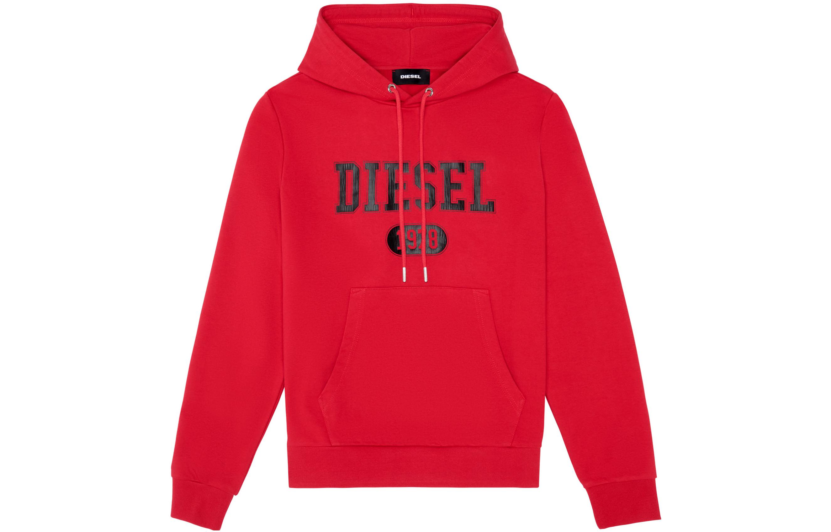 Diesel SS22 Red Hoodie with Logo Print A038260HAYT44Q