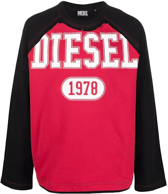 Diesel SS22 紅色Logo印花拼色長袖套頭毛衣 A036410DFAF9XXA Buy Diesel SS22 紅色Logo印花拼色長袖套頭毛衣 A036410DFAF9XXA