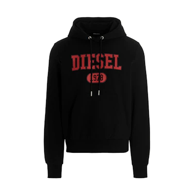Diesel SS22 Solid Logo Print Hoodie Black A038260HAYT-9XX