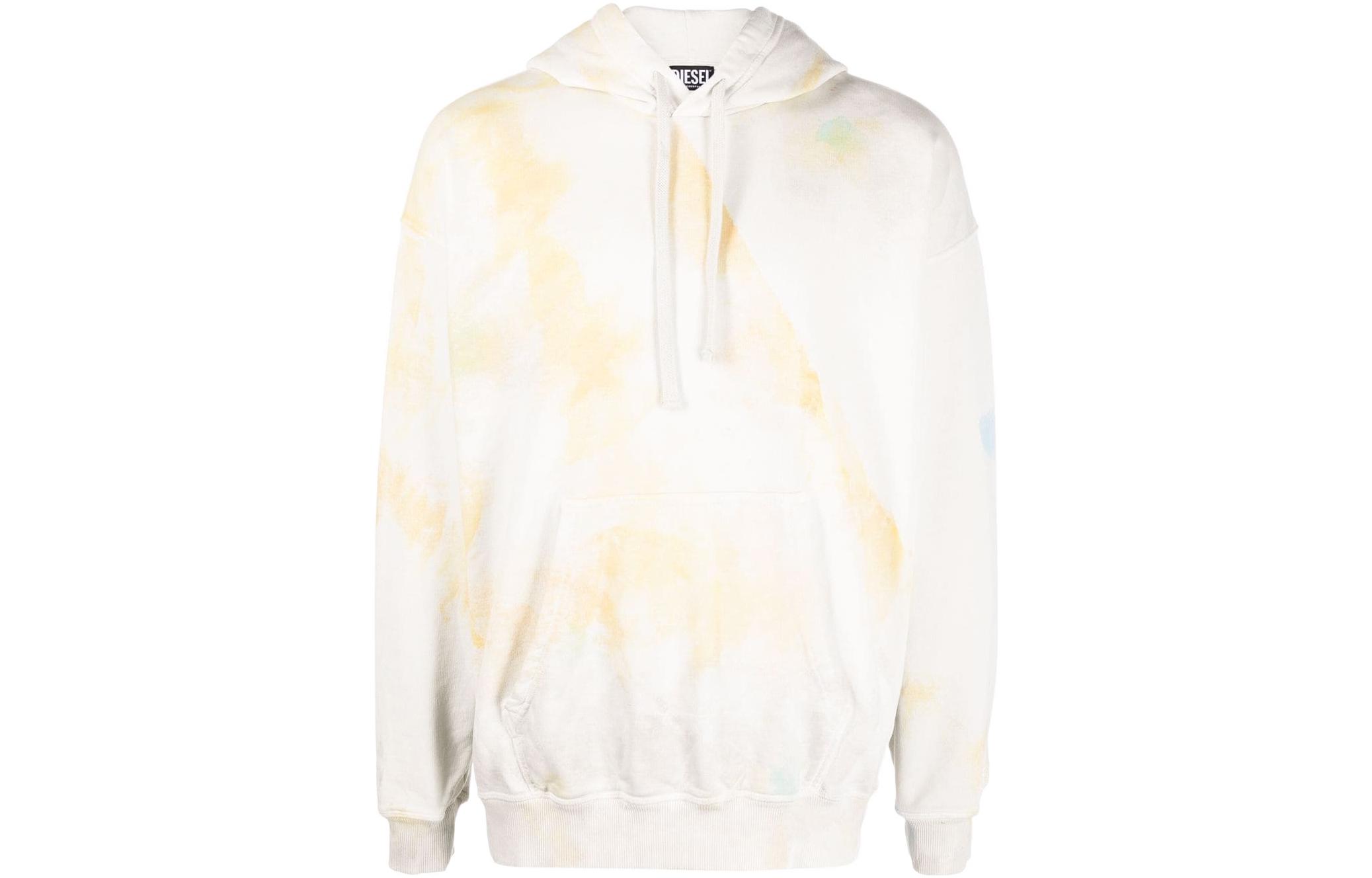 Diesel SS22 Tie-Dye Pullover Hoodie Unisex - White A038070JEAH-141A