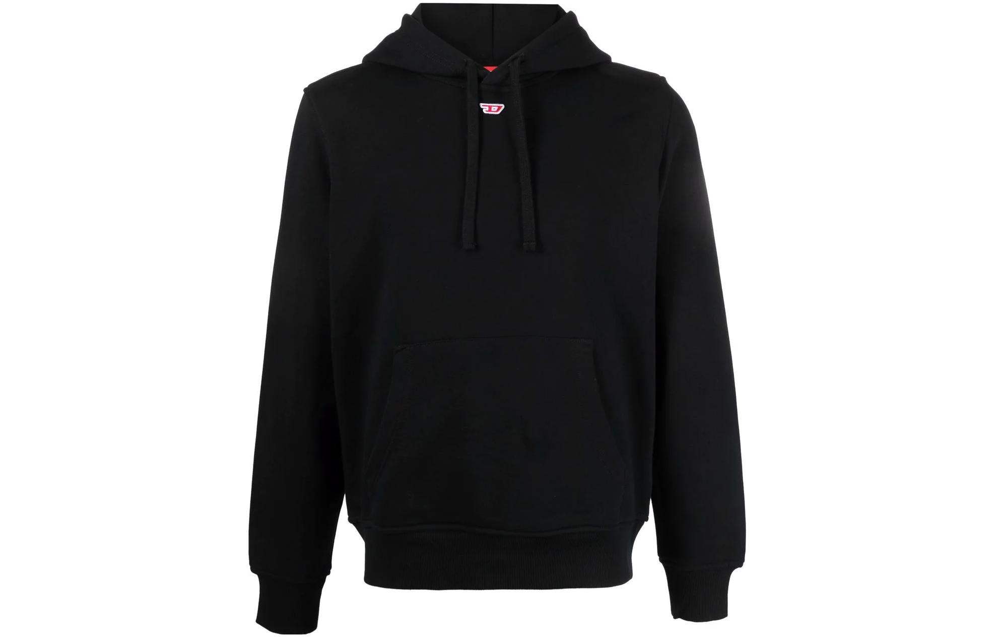 DIESEL SS22 Unisex Solid Color Cotton Pullover Long Sleeve Sweatshirt Black A040730BAWT-9XX