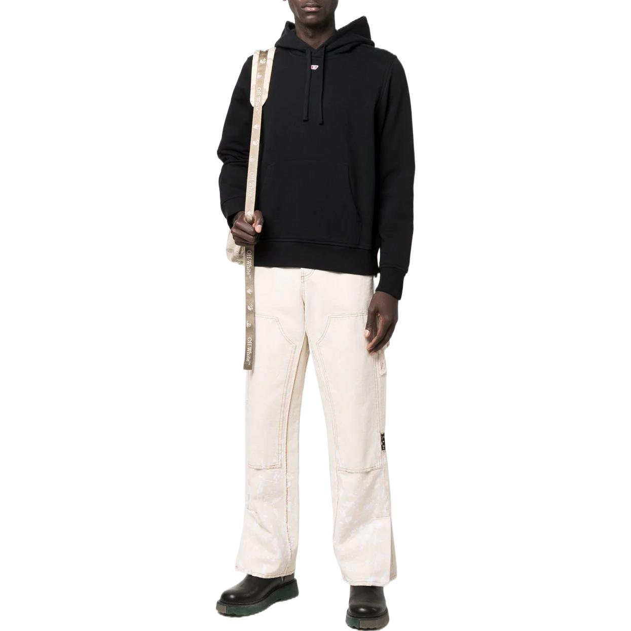 Lookbook DIESEL SS22 Unisex Solid Color Cotton Pullover Long Sleeve Sweatshirt Black A040730BAWT-9XX