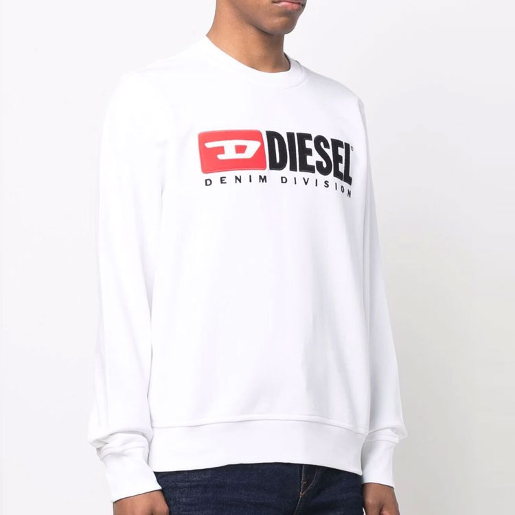 Purchase Diesel SS22 Baju Sejuk Putih dengan Cetakan Logo A037580BAWT100