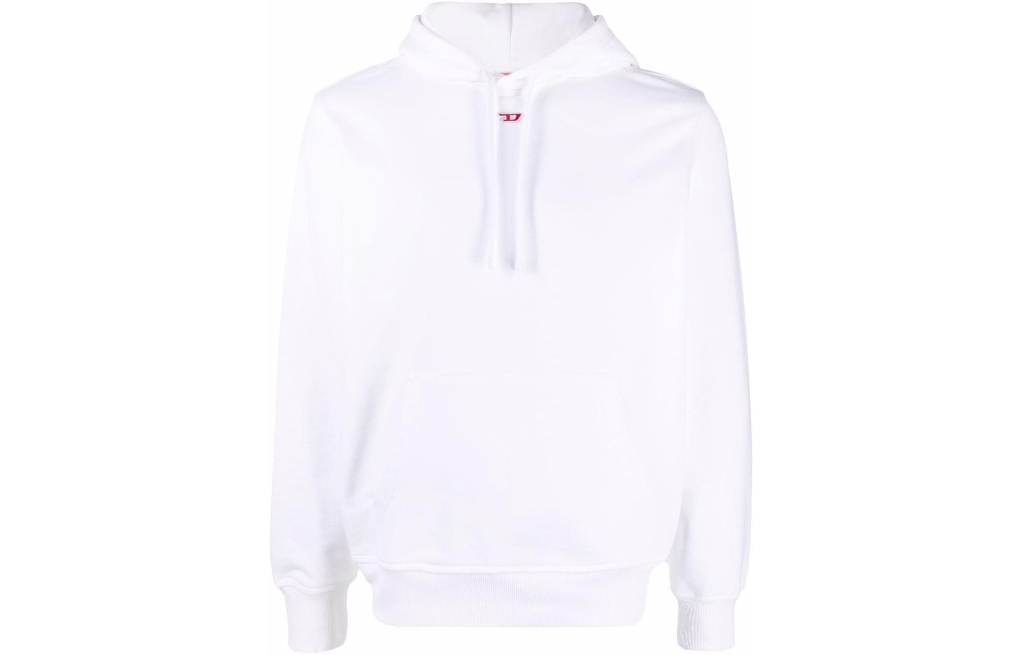 Diesel SS22 White Solid Color Hoodie A040730BAWT-100
