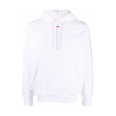 Diesel SS22 White Solid Color Hoodie A040730BAWT-100