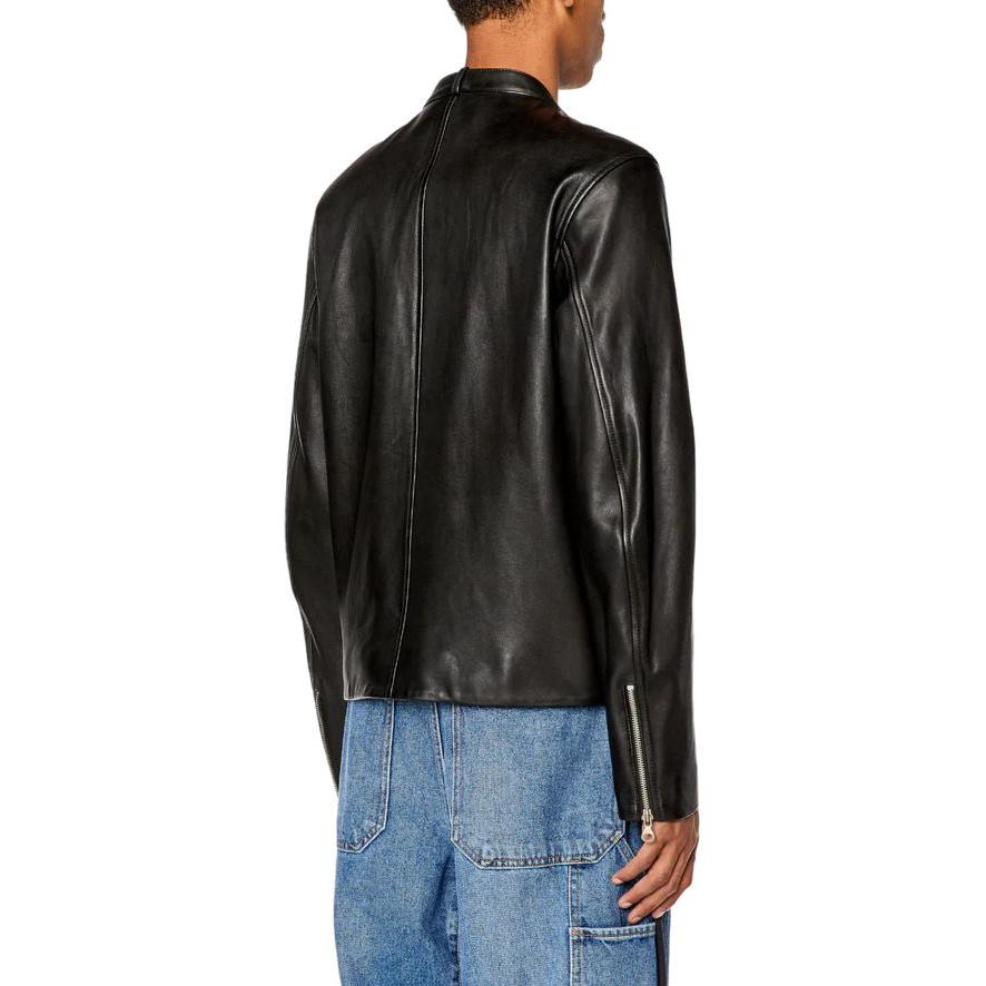 Purchase 디젤 SS23 블랙 재킷 로고 프린트 솔리드 컬러 긴팔 A106270AJIR9XX