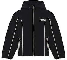 DIESEL SS23 Black Logo Patch Contrast Trim Long-Sleeve Jacket. A061490DGAM1-9XX DIESEL SS23 Black Logo Patch Contrast Trim Long-Sleeve Jacket. A061490DGAM1-9XX