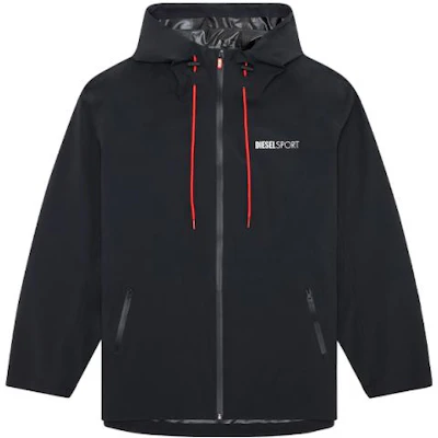 ディーゼル SS23 ブラック ロゴデザイン アウトドア フード付きジャケット. A095920CGBP Order ディーゼル SS23 ブラック ロゴデザイン アウトドア フード付きジャケット. A095920CGBP