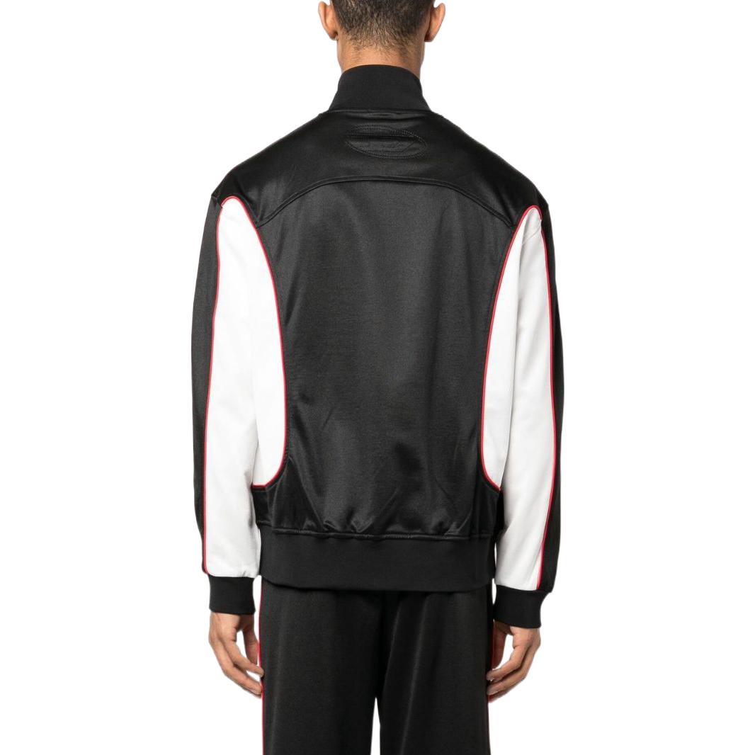 Shop DIESEL SS23 Jaket Zip-Up Blok Warna Hitam A084790GRBN9XXA