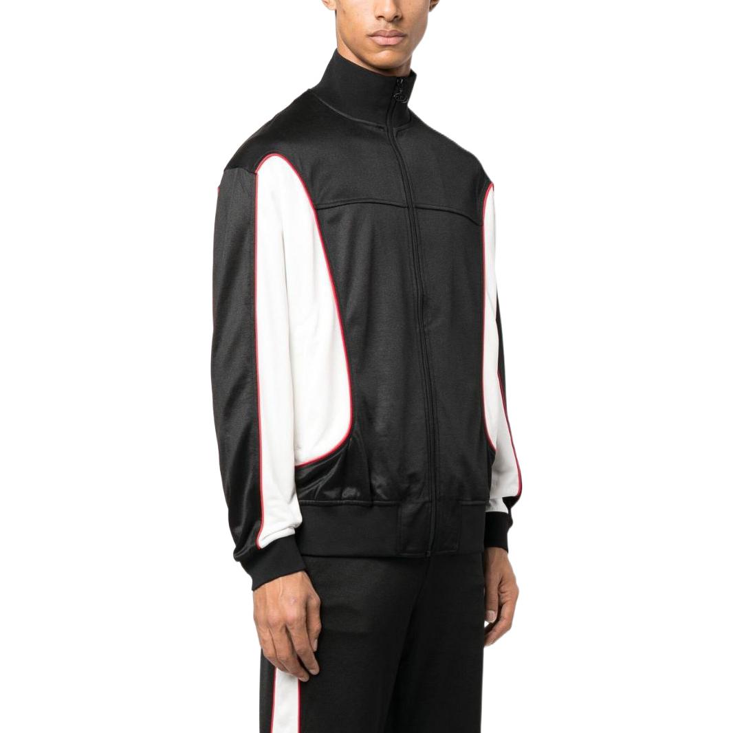 Purchase DIESEL SS23 Jaket Zip-Up Blok Warna Hitam A084790GRBN9XXA