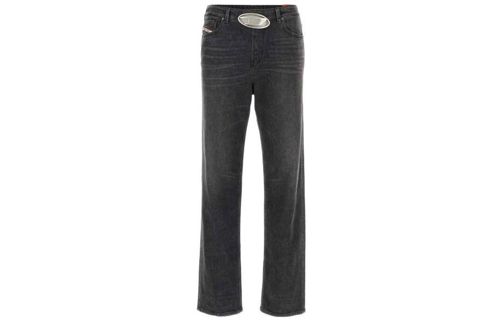 DIESEL SS23  Gray Mid-Rise Straight-Leg Jeans. A103860CKAH02