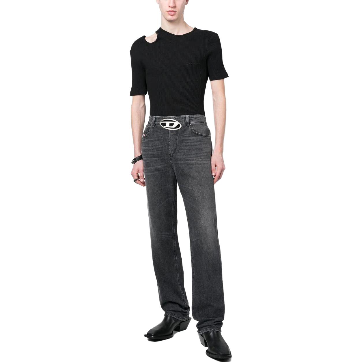 DIESEL SS23  Gray Mid-Rise Straight-Leg Jeans. A103860CKAH02 圖 4