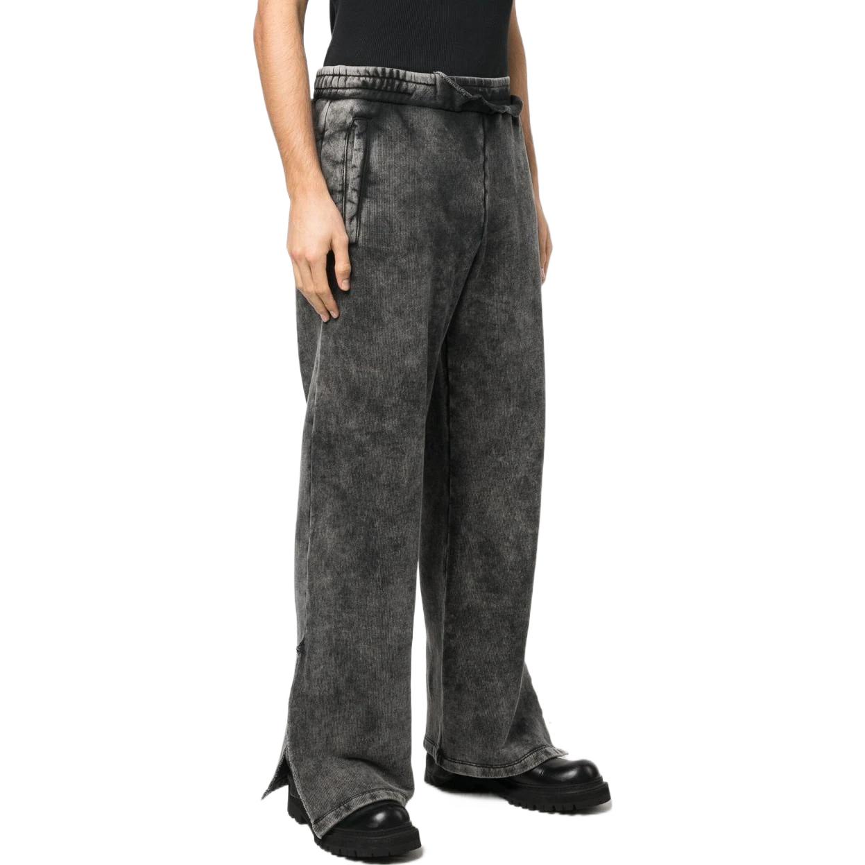 Purchase DIESEL SS23  High-Waisted Wide-Leg Drawstring Casual Pants Grey A075940BVFH-93R