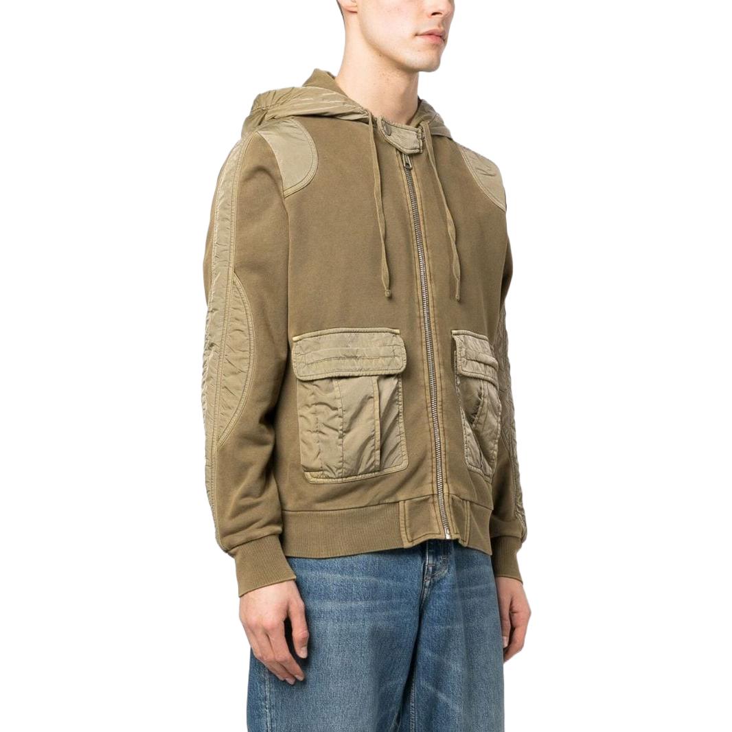 Purchase DIESEL SS23  Khaki Patchwork Utility Pocket Jacket Cardigan. A090350LCAL-5FP