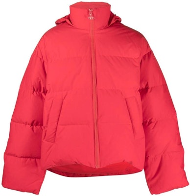 DIESEL SS23 Solid Color Embossed Logo Puffer Jacket with Zip Mock Neck A088050BJAJ-97A Order DIESEL SS23 Solid Color Embossed Logo Puffer Jacket with Zip Mock Neck A088050BJAJ-97A