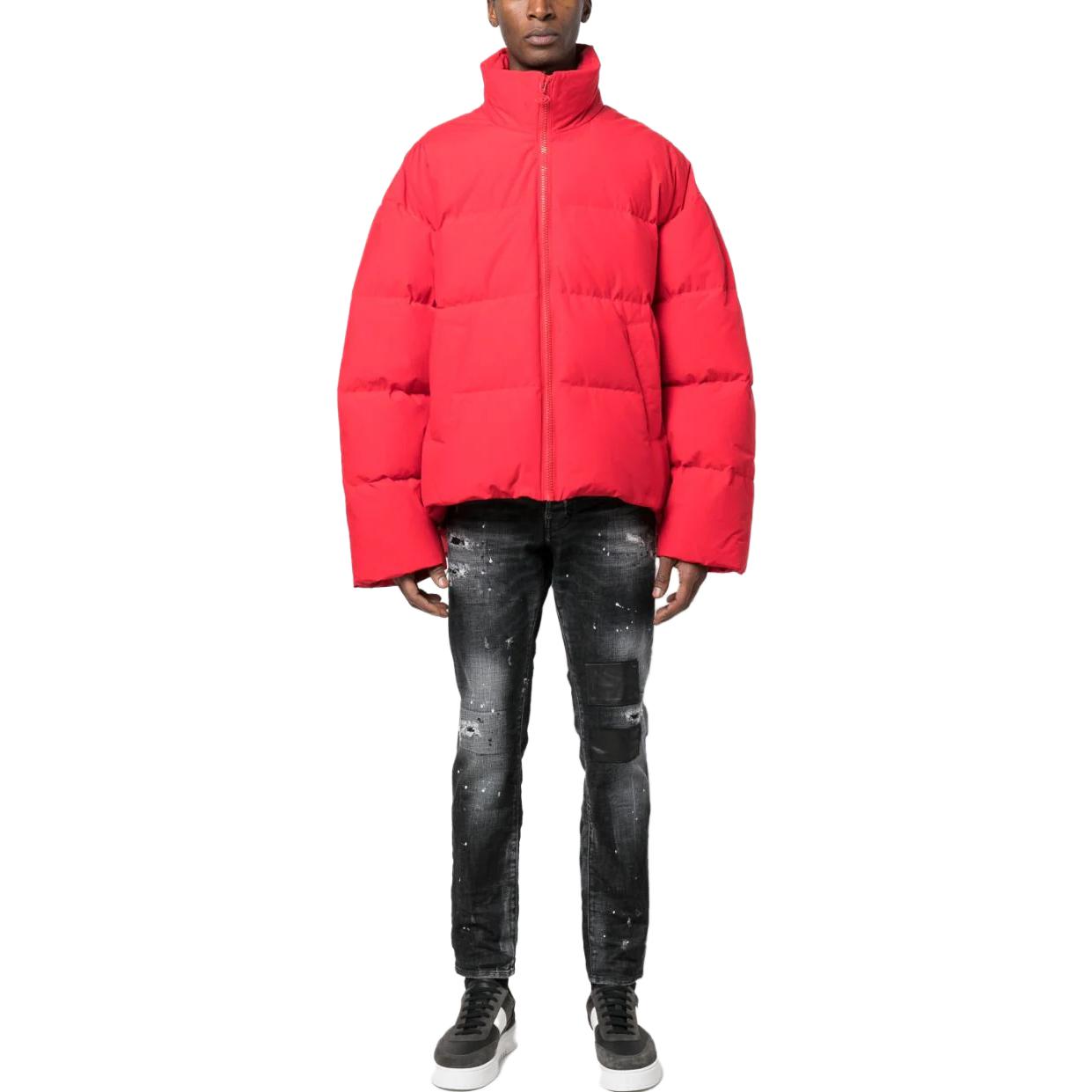 Lookbook DIESEL SS23  Solid Color Embossed Logo Puffer Jacket with Zip Mock Neck A088050BJAJ-97A