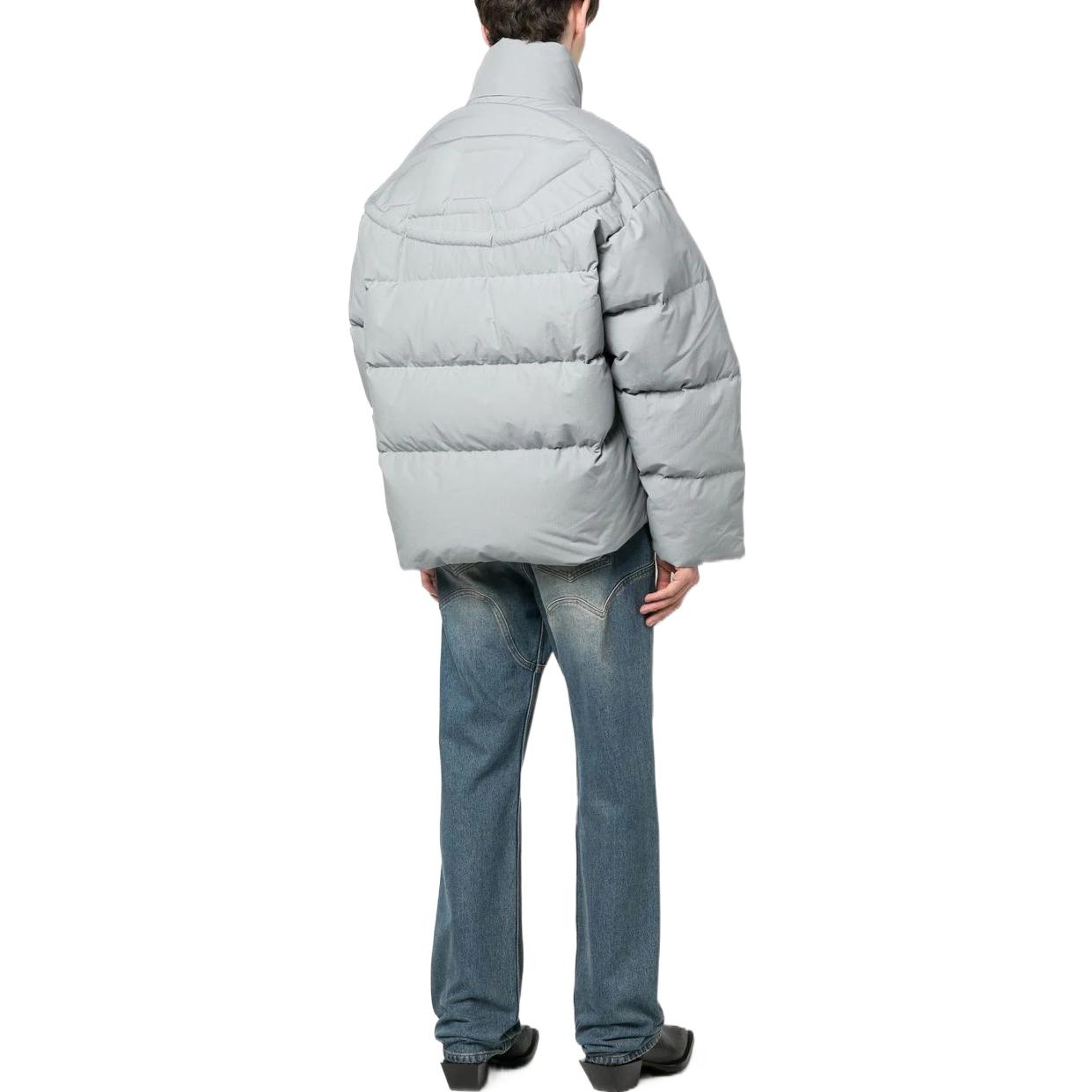 Cheap DIESEL SS23  Solid Color Embossed Logo Puffer Jacket with Zip Mock Neck A088050BJAJ-97A