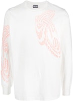 DIESEL SS23 White Long Sleeve T-Shirt with Letter Print Design A086490BKAG-141 DIESEL SS23 White Long Sleeve T-Shirt with Letter Print Design A086490BKAG-141