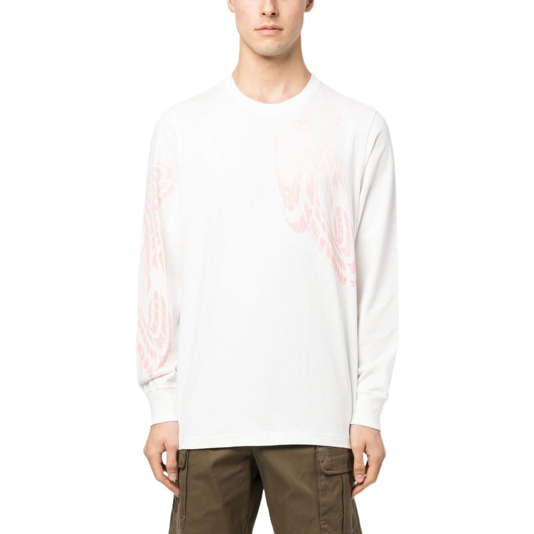 Lookbook DIESEL SS23  White Long Sleeve T-Shirt with Letter Print Design A086490BKAG-141