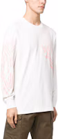 Shop DIESEL SS23 白 ロングスリーブ Tシャツ レタープリントデザイン A086490BKAG-141