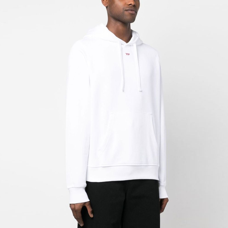DIESEL SS23  White Pullover Hoodie with Solid Logo Design. A040730GEAD100 圖 5