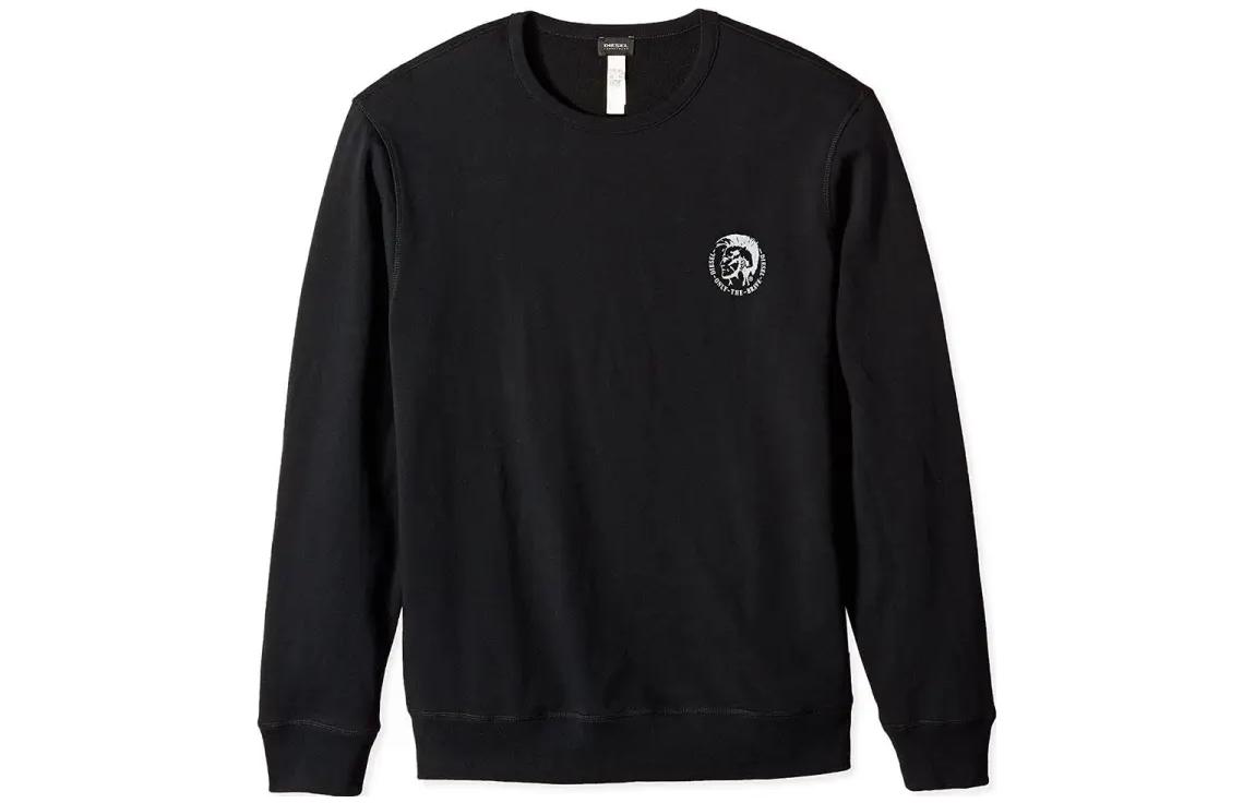Diesel SS23 Black Crewneck Sweatshirt with Minimal Logo Print A00CS7C0CAND-900