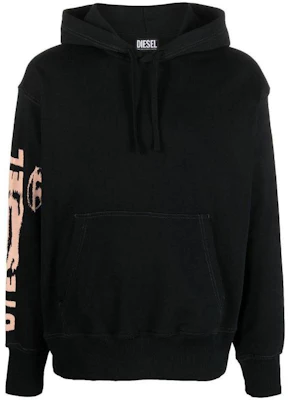 Diesel SS23 Black Hoodie with Solid Letter Print Design A090220EJAB-900 Order Diesel SS23 Black Hoodie with Solid Letter Print Design A090220EJAB-900