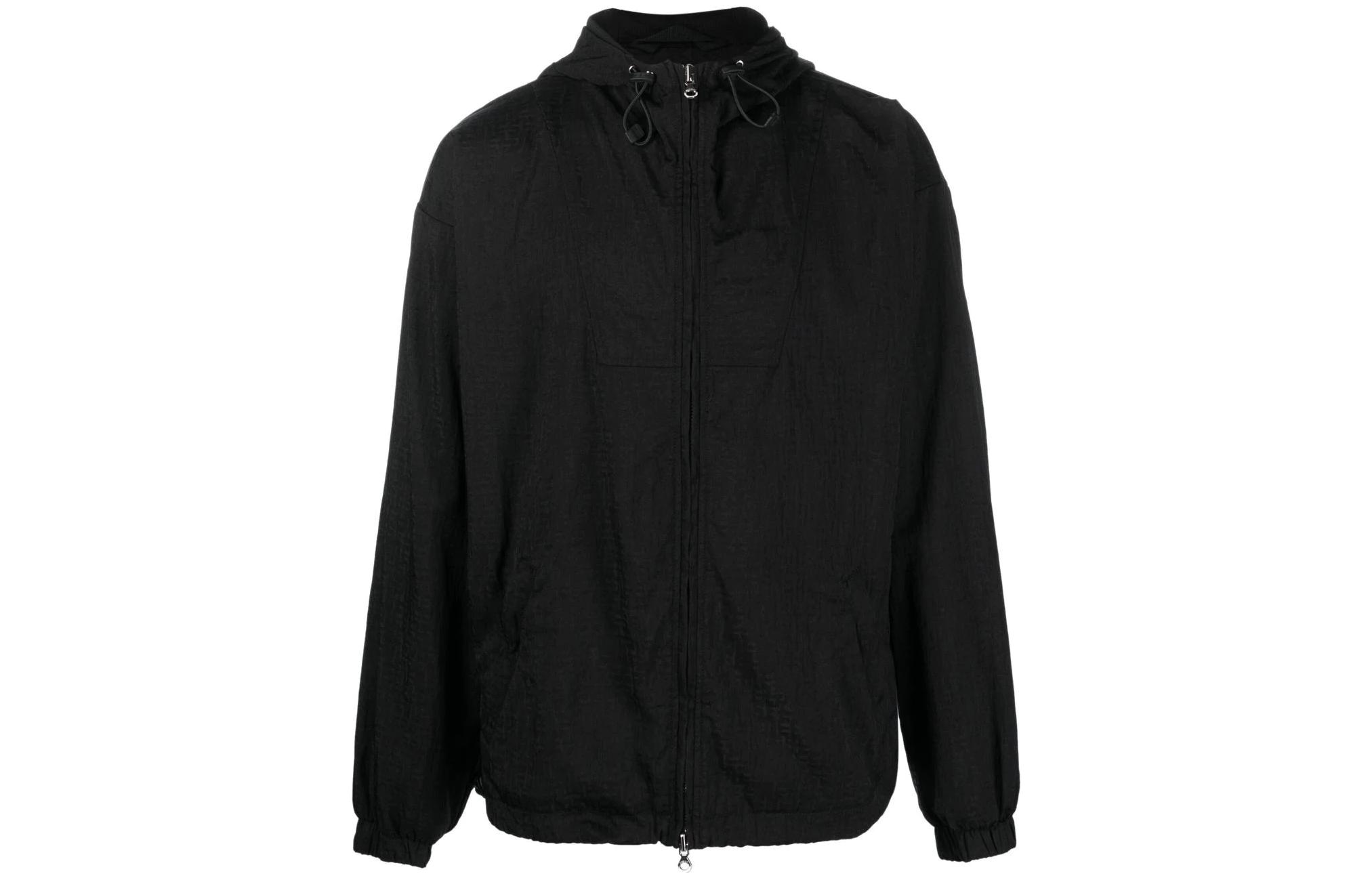 Diesel SS23 Black Unisex Logo Zip-Up Jacket A088130NEAX-9XX