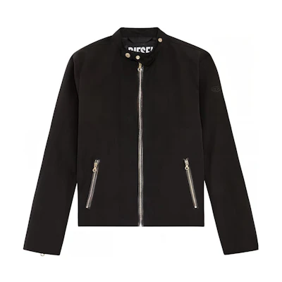 Diesel SS23 Black Zip-Up Stand Collar Jacket A100840IJAN-9XX