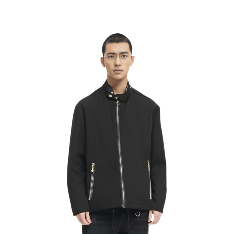 Diesel SS23 Black Zip-Up Stand Collar Jacket A100840IJAN-9XX 圖 6